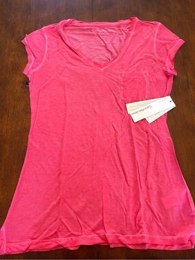 Calvin Klein Jeans Pink V-Neck Pocket Tee